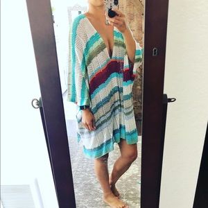 Goddis Rainbow Knitwear Poncho/coverup M/L